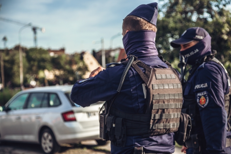 Wrocławscy policjanci na planie filmowym - fot. Patrycja Dzwonkowska