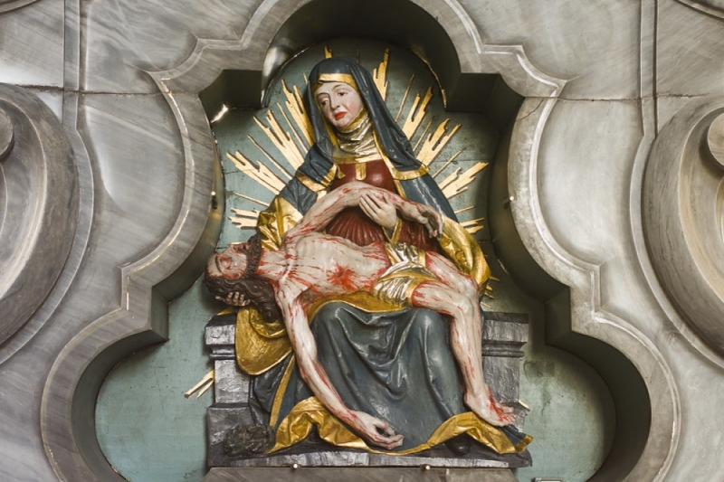 Pieta z nieistniejącego gotyckiego kościoła trafiła do barokowej świątyni w Krzeszowie - fot. Flickr.com/Sanktuarium Krzeszów