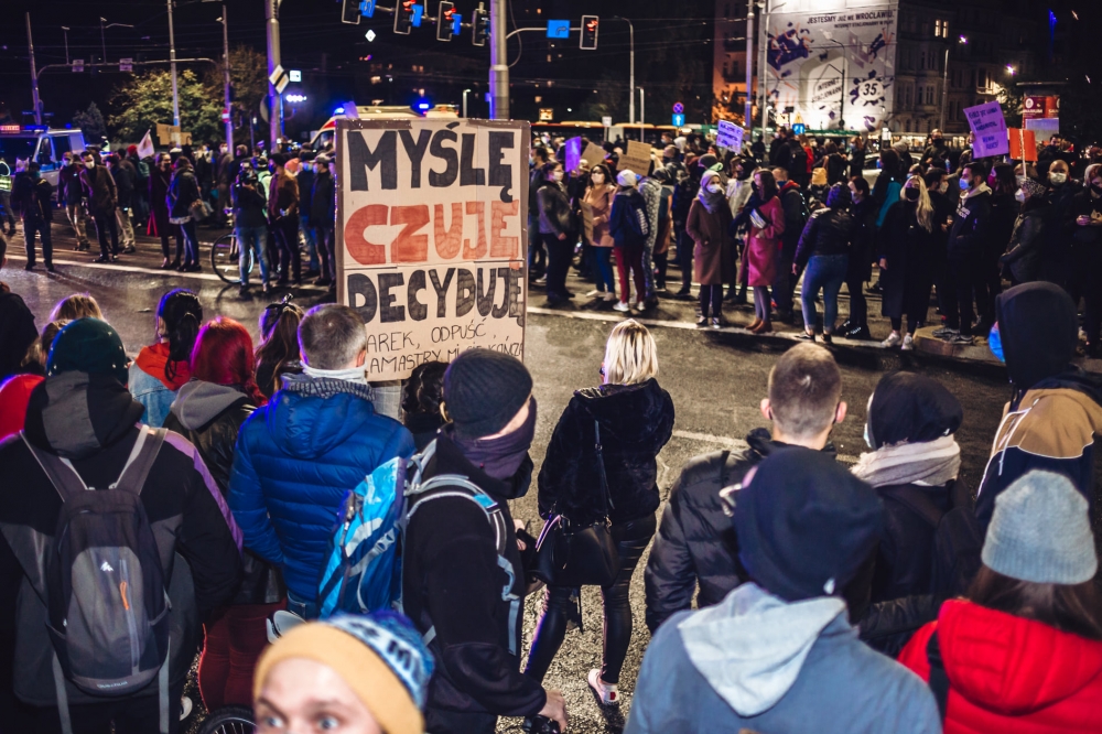"Będziemy chodzić tak długo jak trzeba będzie". Kolejny dzień protestów we Wrocławiu - fot. Patrycja Dzwonkowska