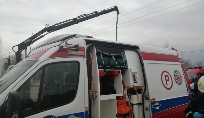 Tragiczna śmierć na budowie w miejscowości Jakubów  - Fot. www.112polkowice.com.pl