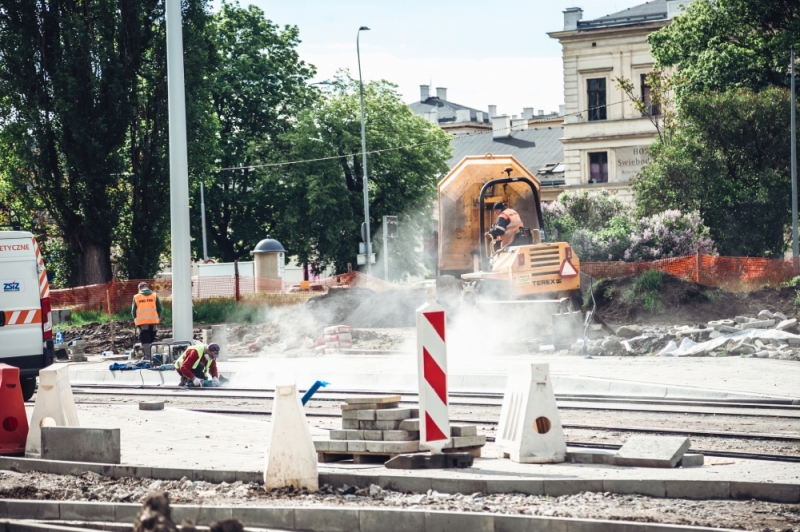 Trwa drugi etap budowy trasy tramwajowej na wrocławskie Popowice - Fot. Patrycja Dzwonkowska