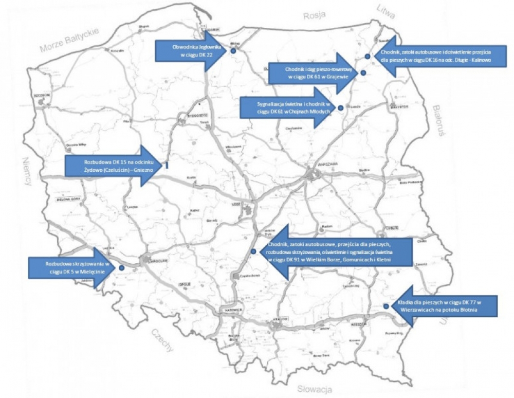 GDDKiA: Skrzyżowanie w ciągu DK5 koło Mielęcina zostanie rozbudowane - fot. GDDKiA