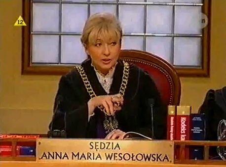Anna Maria Wesołowska w Świdnicy - Kadr z programu "Sędzia Anna Maria Wesołowska"