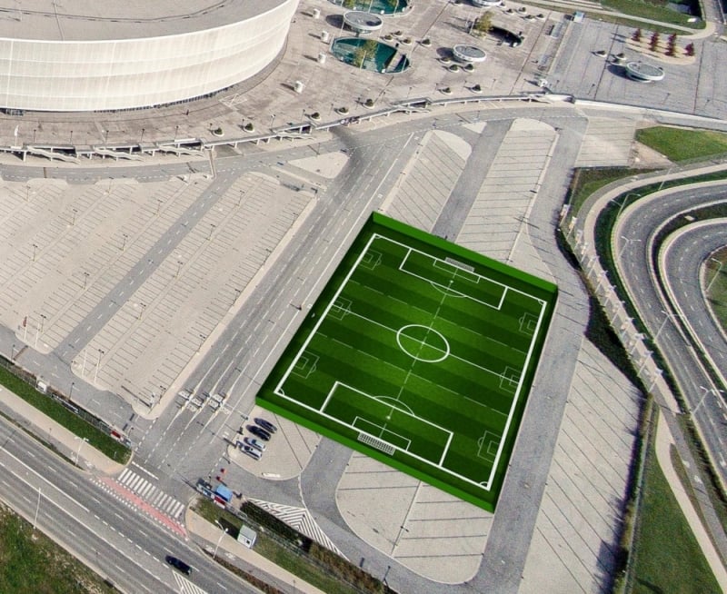 Przy wrocławskim stadionie powstaną trzy boiska - wizualizacje z FB prezydenta Jacka Sutryka 