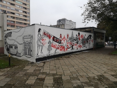 Syzyfowa praca. Walczą z wandalami niszczącymi mural przy Gajowickiej