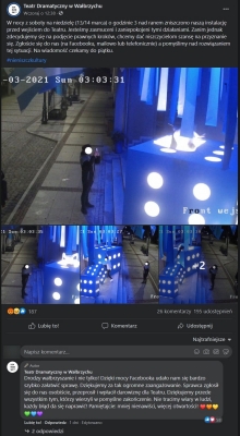 Zniszczył instalację Teatru Dramatycznego w Wałbrzychu. Sam się zgłosił i zapłacił - 2