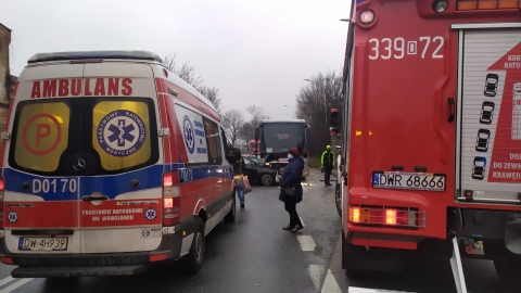 Ruch wahadłowy na DK8 po wypadku w Rolantowicach   - 1