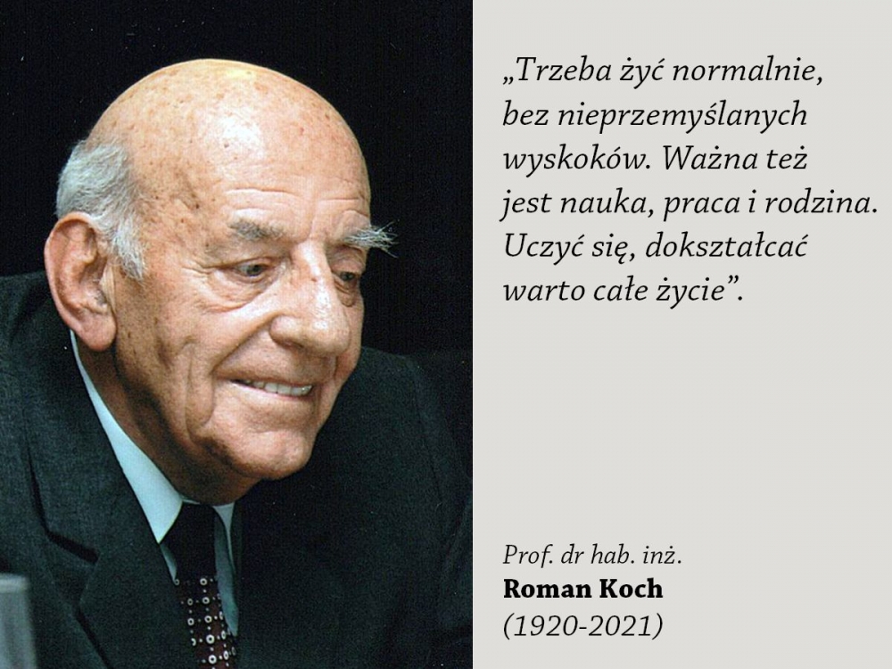 Zmarł prof. Roman Koch, ceniony naukowiec i dydaktyk. Miał 101 lat - fot. mat. prasowe