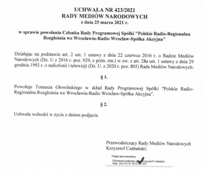 Nowy skład Rady Programowej Radia Wrocław - 1