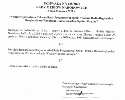 Nowy skład Rady Programowej Radia Wrocław - 3