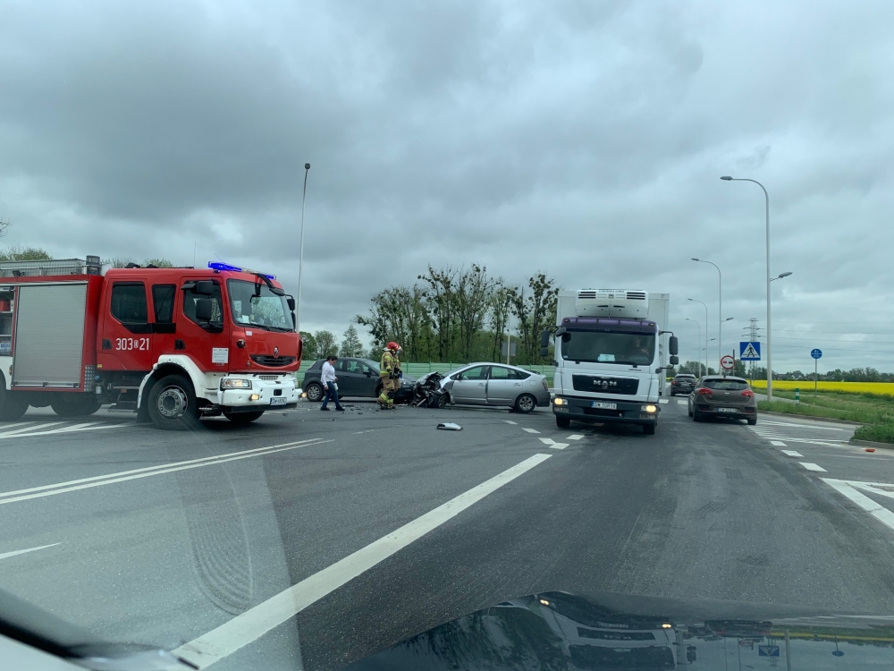 Wypadek na Wschodniej Obwodnicy Wrocławia  - fot. RW