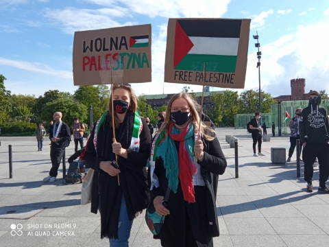 Konflikt w Strefie Gazy: Protest na wrocławskim placu Wolności - 0