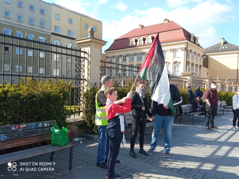 Konflikt w Strefie Gazy: Protest na wrocławskim placu Wolności - 2