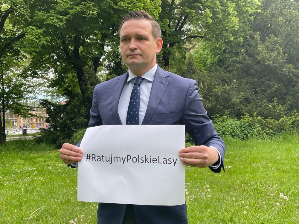 Opozycja mówi "nie" wycince i prywatyzacji lasów państwowych - fot. Malwina Gadawa
