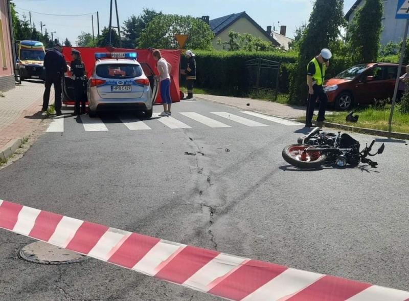 Śmiertelny wypadek w Chróstniku - fot. 112 Polkowice