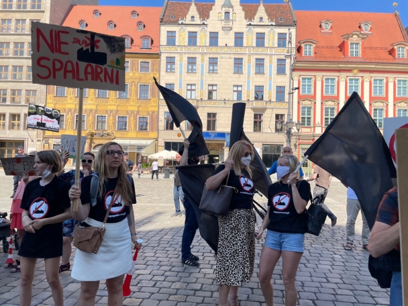 Protest mieszkańców przeciwko budowie elektrociepłowni w gminie Wisznia Mała - fot. Malwina Gadawa
