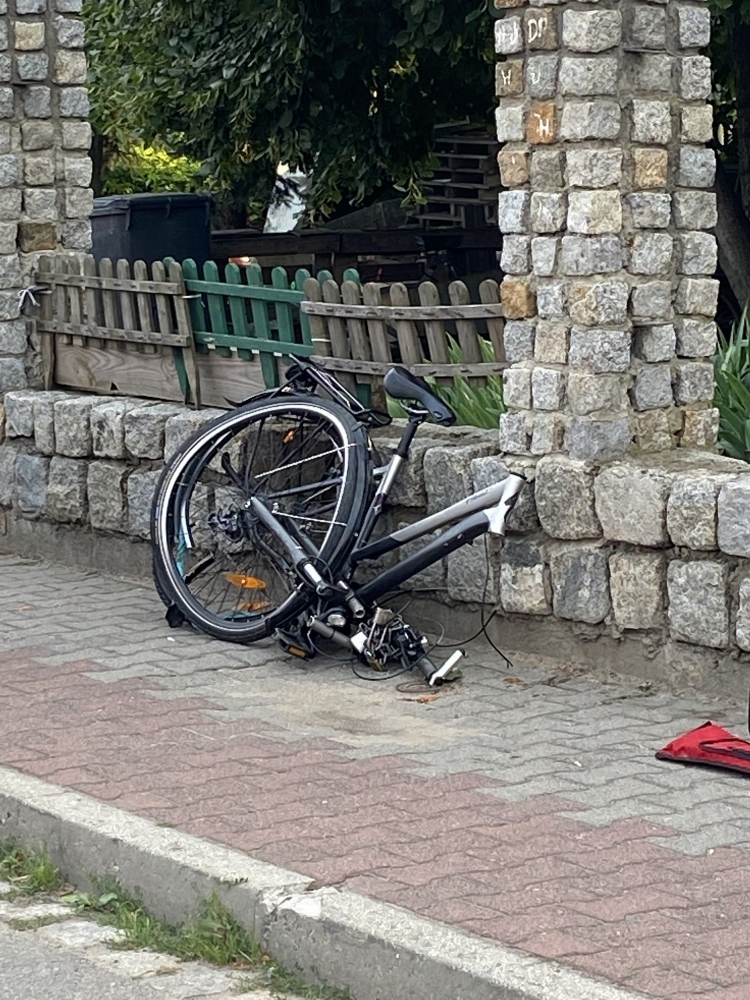 Tragiczne potrącenie rowerzystki w Siechnicach - fot. Martyna Czerwińska