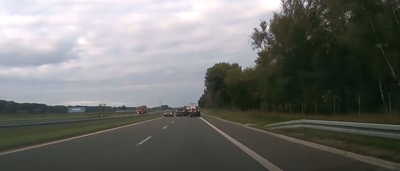 85-latka pod prąd na trasie Wrocław-Poznań [FILM] - fot. Stop Cham 