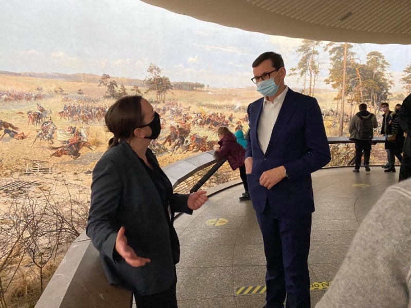 Premier odwiedził Panoramę Racławicką - fot. Muzeum Narodowe we Wrocławiu