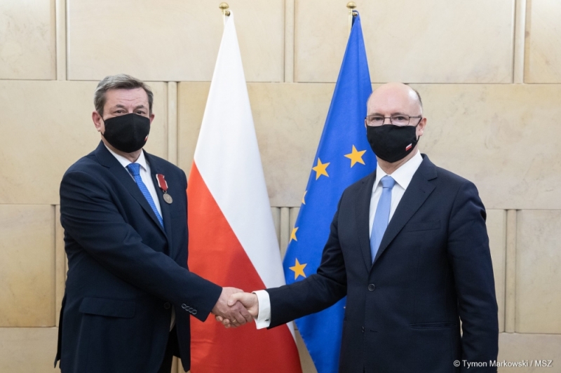 Mirosław Jasiński odebrał nominację na Ambasadora RP w Czechach - fot. MZS