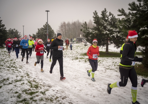 Prawie 200 osób pobiegło w Mikołajkowym biegu Radia Wrocław [ZDJĘCIA] - 136