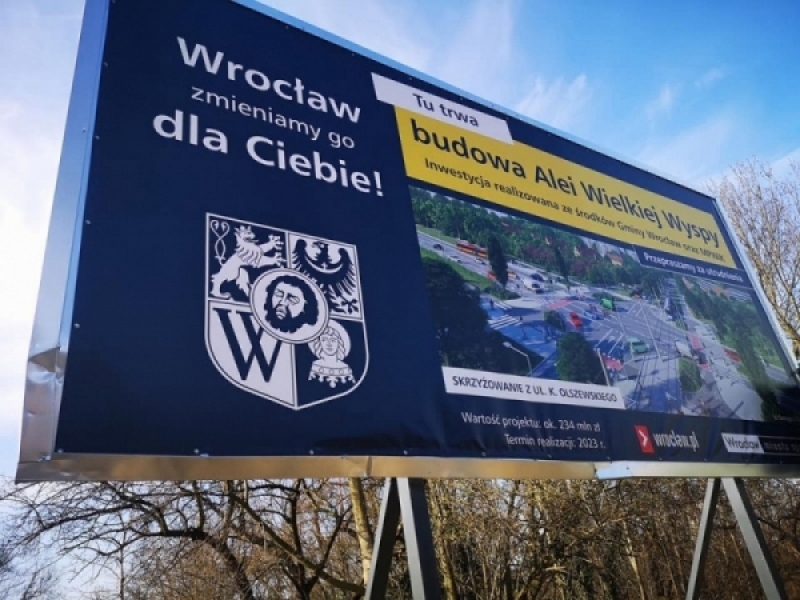 Trwa budowa Alei Wielkiej Wyspy. Postępy prac można obserwować na ul. Krakowskiej - fot. Patrycja Dzwonkowska