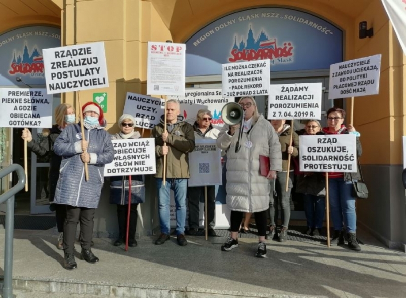 Domagają się realizacji porozumienia z 2019 roku - fot. Joanna Jaros