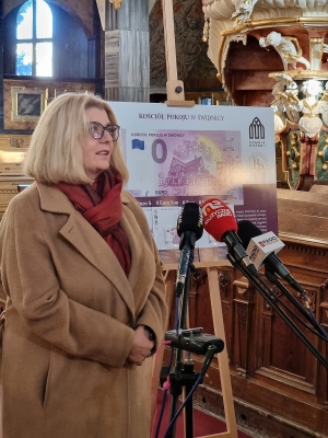 Wizerunek Kościoła Pokoju w Świdnicy trafił na banknot pamiątkowy o nominale 0 euro - 3