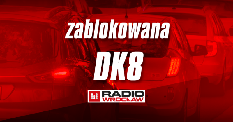 Krajowa ósemka nieprzejezdna po wypadku z udziałem trzech pojazdów - fot. archiwum radiowroclaw.pl