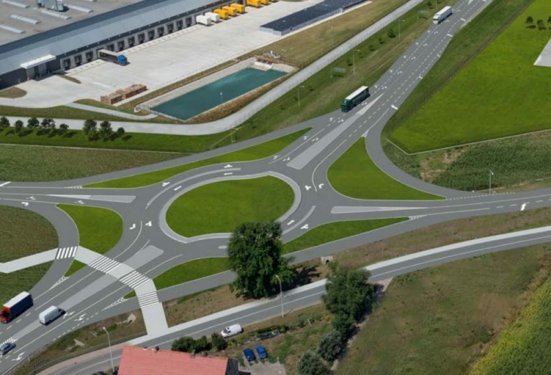 Wiecznie korkujące się skrzyżowanie w Magnicach przejdzie przebudowę - fot: Wizualizacja inwestora/GLP.com