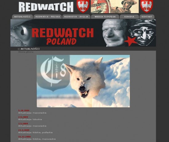 Więzienie za propagowanie faszyzmu - Zamknięta strona internetowa Redwatch