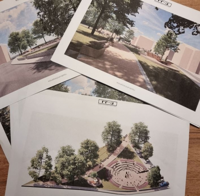 Skwer Krzysztofa Kieślowskiego w Sokołowsku zmieni się nie do poznania - wizualizacje projektanta skweru Kieślowskiego