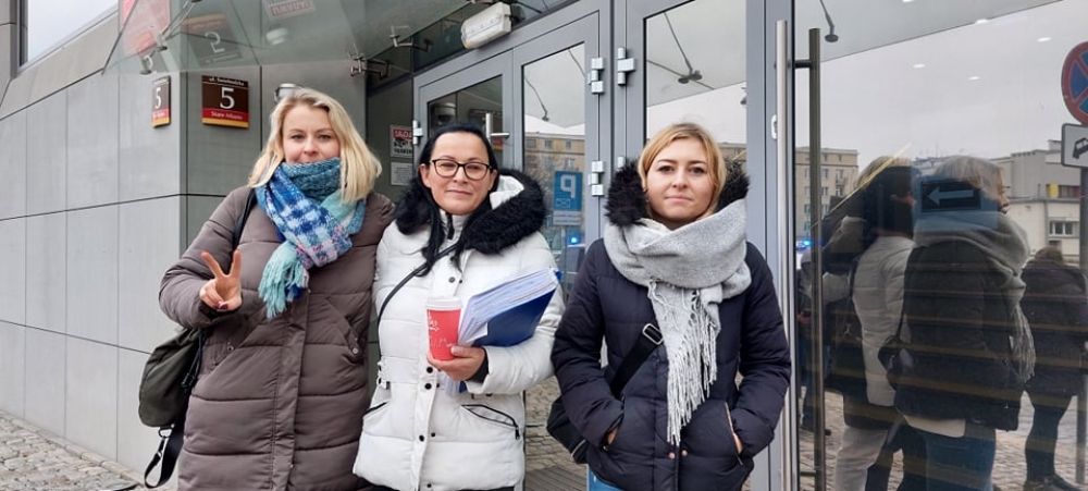 Wrocław: Protest pod sądem popierający Adriannę Łuczkiewicz - fot. Beata Makowska