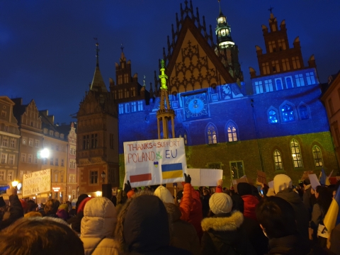 Mieszkańcy Wrocławia i Polkowic znów solidarni z Ukrainą - 8