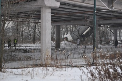 Tir spadł z wiaduktu - 2