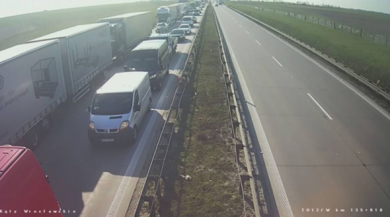 A4 w kierunku Zgorzelca odblokowana  - fot. GDDKiA