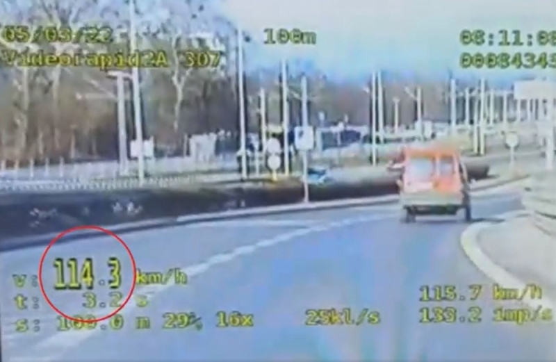 Jechał 114 km/h w miejscu, gdzie obowiązywało ograniczenie do 40 - fot. Policja