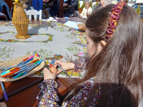 Ukraińscy uchodźcy spotkali się z mieszkańcami Sokołowska na wielkanocnym poczęstunku - 0