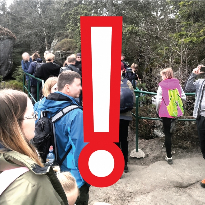 Najazd turystów na Park Narodowy Gór Stołowych - fot. Park Narodowy Gór Stołowych