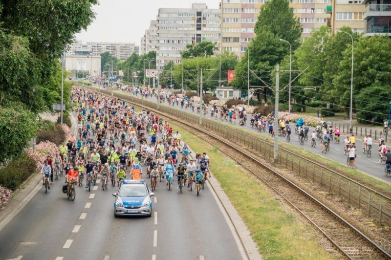 Promują rower jako najbardziej ekologiczny ze środków transportu - fot. Michał Kacprzak/Wrocławskie Święto Rowerzysty