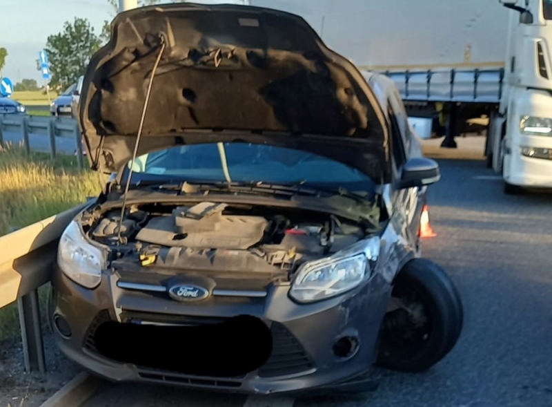 Kolizja na DK35 - fot. OSP KSRG Gniechowice