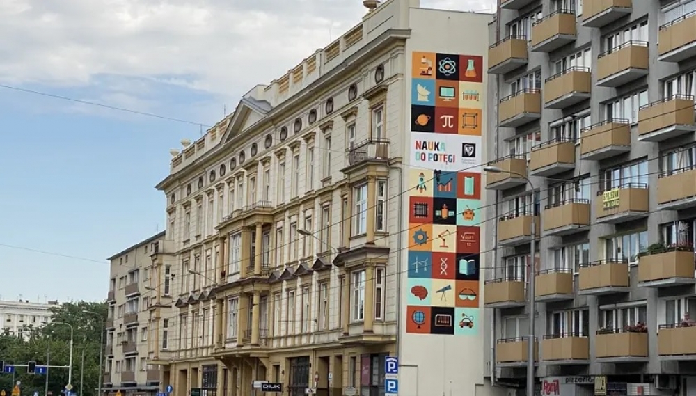 Naukowy mural Politechniki Wrocławskiej - fot. wroclaw.pl