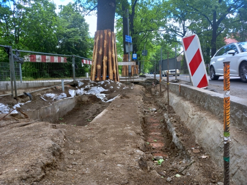 Kłopoty na budowie przystanku przy ulicy Olszewskiego we Wrocławiu - fot. ZDiUM