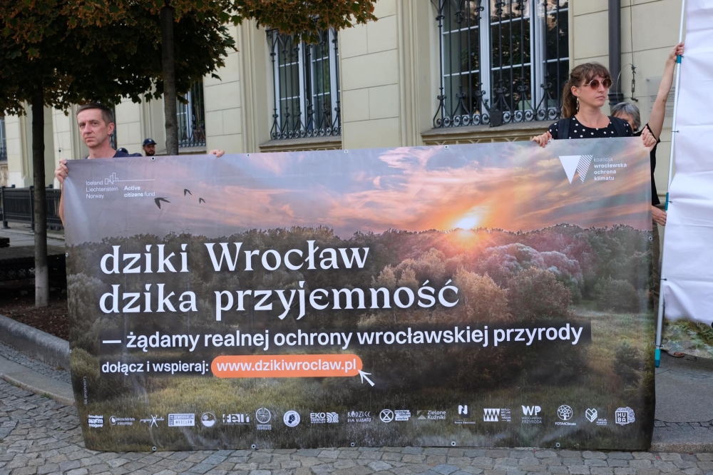 Aktywiści żądają ochrony wrocławskiej przyrody - fot. Koalicja Wrocławska Ochrona Klimatu Facebook