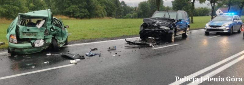 Śmiertelny wypadek na DK3 w Radomierzu - fot. Policja Jelenia Góra