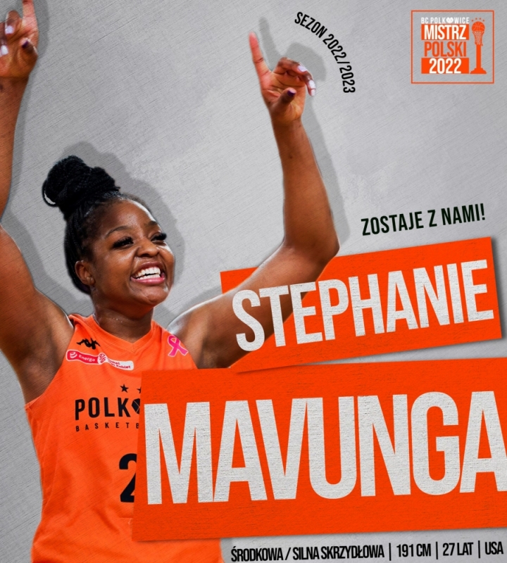 Oficjalnie: Stephanie Mavunga zostaje w Polkowicach - fot. kosz.mkspolkowice.pl