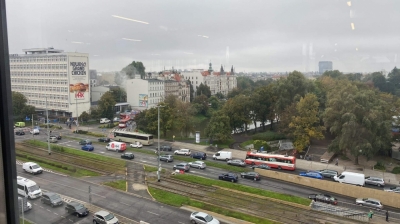 Pożar na Podwalu we Wrocławiu