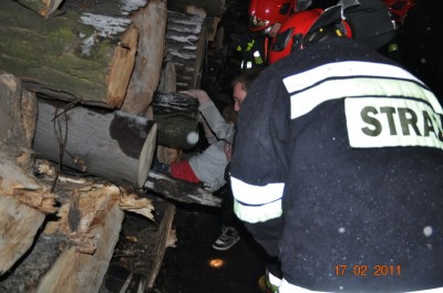 Nastolatka uwięziona pod stosem drewna  - 2