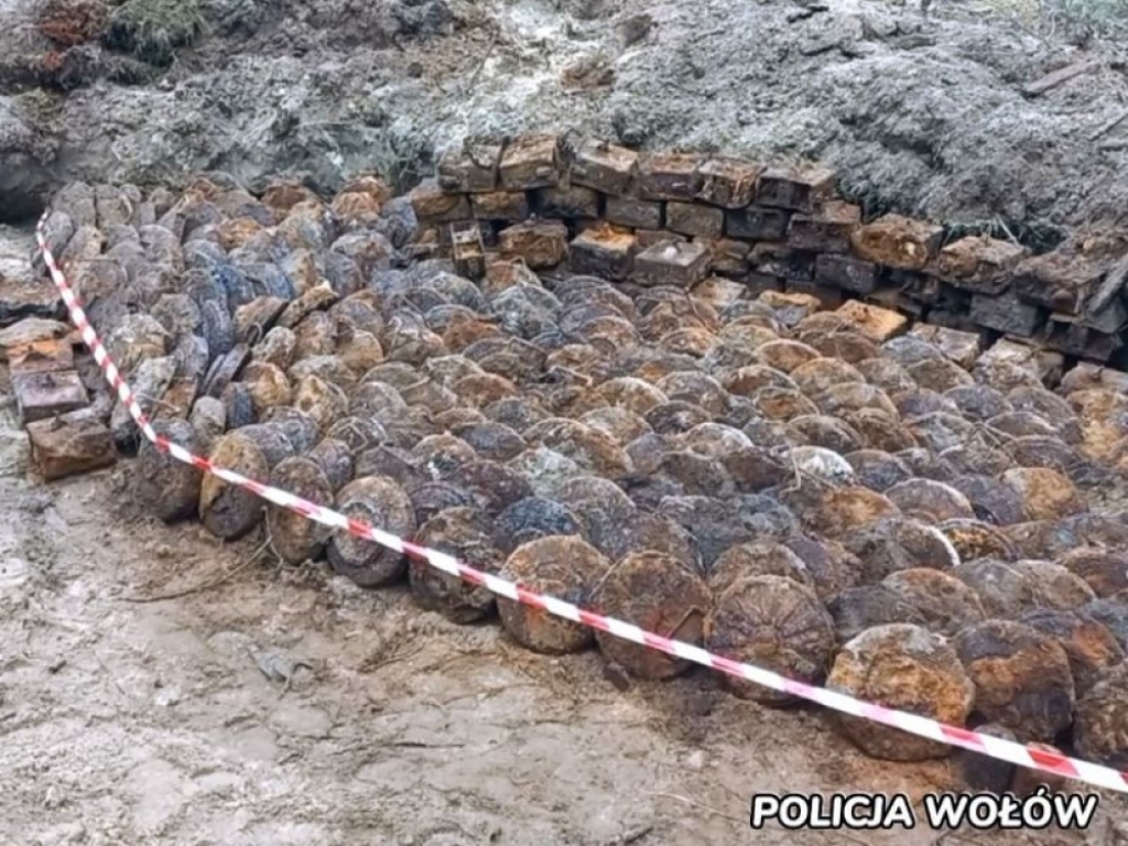 Ponad 1000 min i 32 bomby znalezione w lesie. Akcja trwała 12 dni - fot. Policja