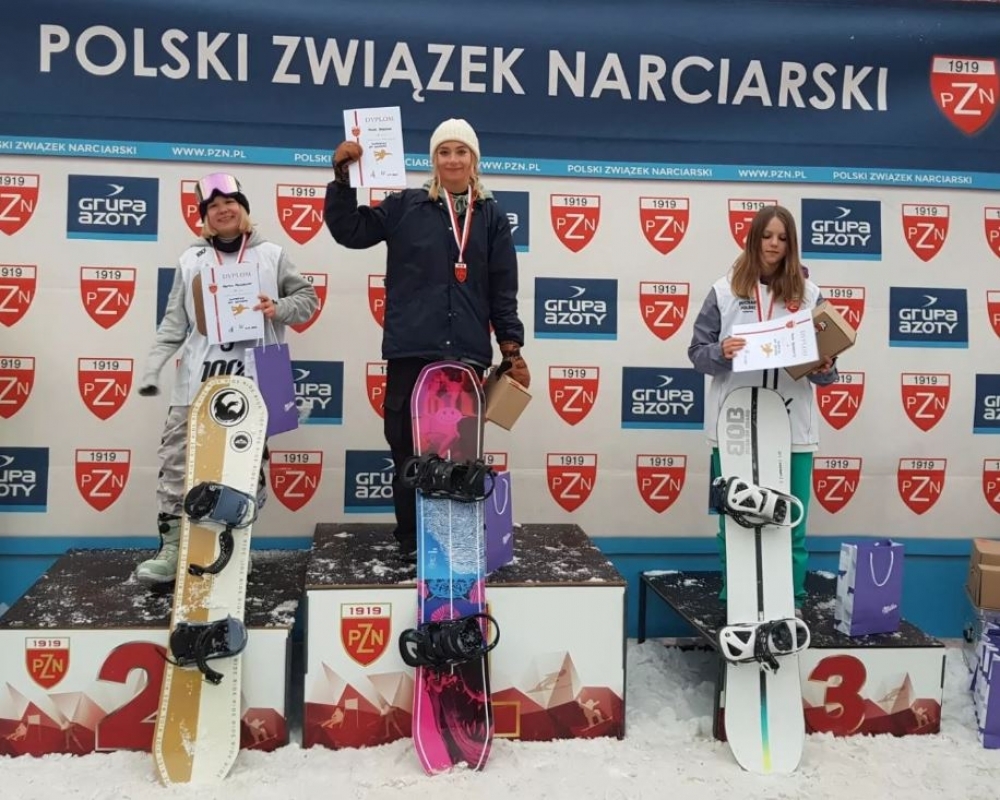 Dwa tytuły mistrzyni Polski snowboardzistki AZS AWF Wrocław - fot. AZS AWF Wrocław - Snowboard
